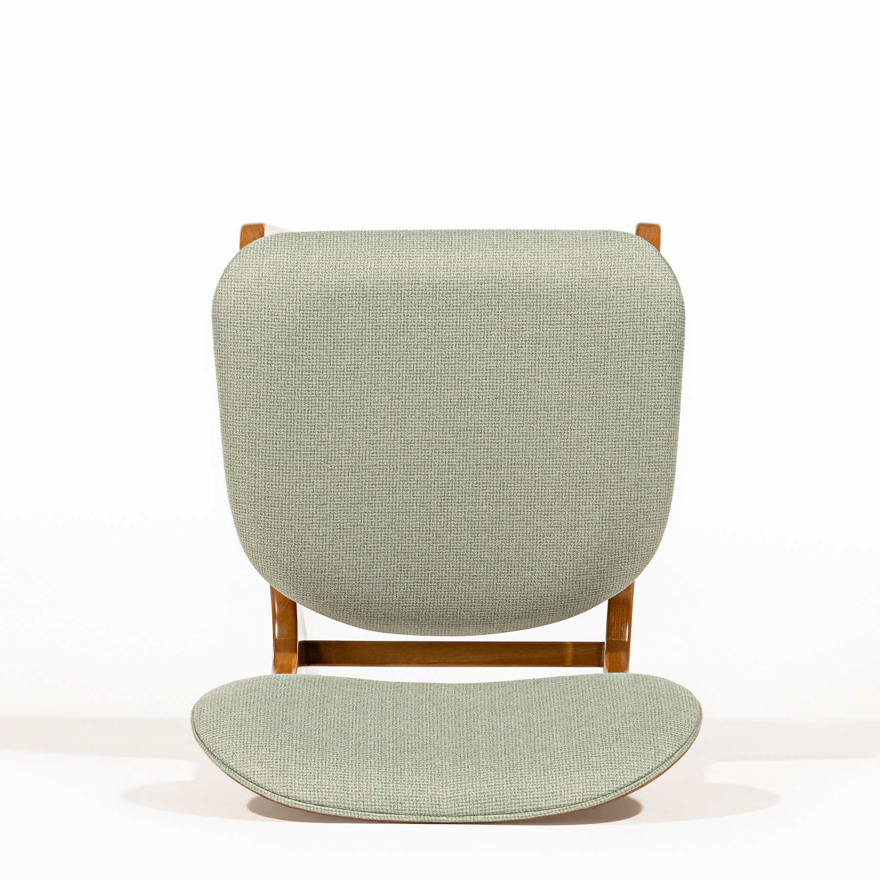 Cadeira Decor Encosto e Assento Estofados Castanho Verde